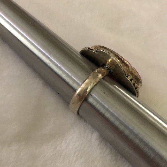 Pink Dragon’s Vein Agate Ring - Picture 2 of 5